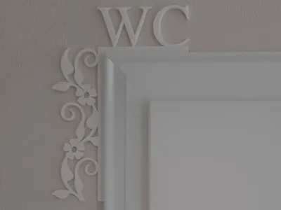 WC / Cloakroom Decorative Sign