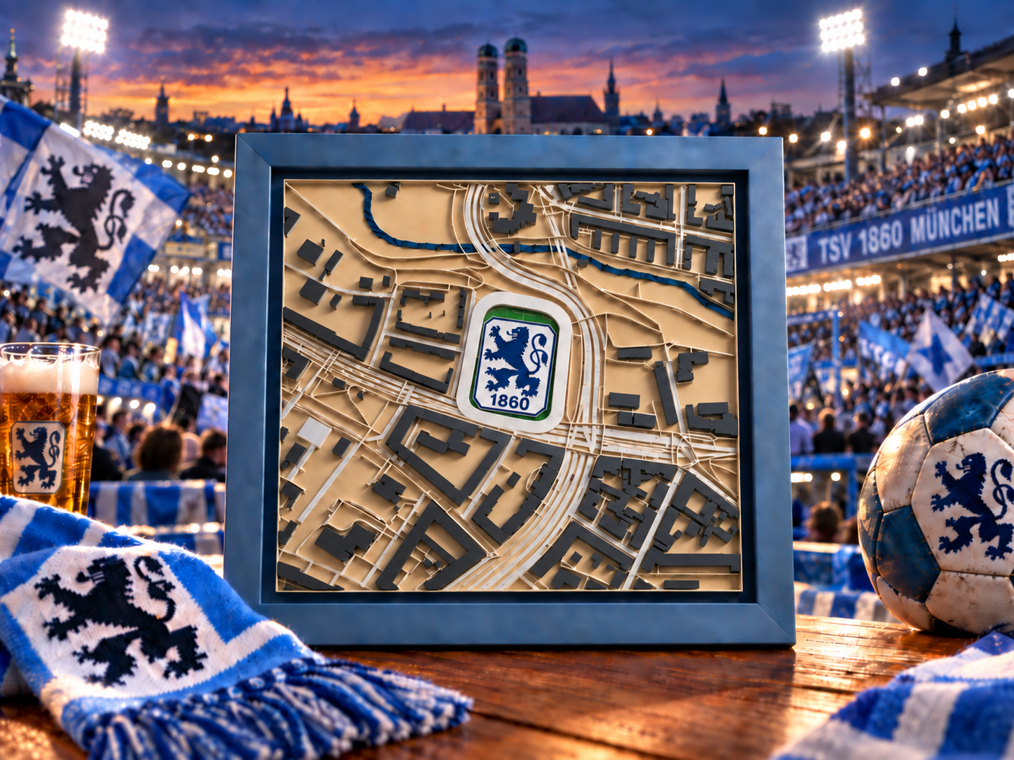 TSV 1860 MÜNCHEN altes Logo – GRÜNWALDER STADION 3D model