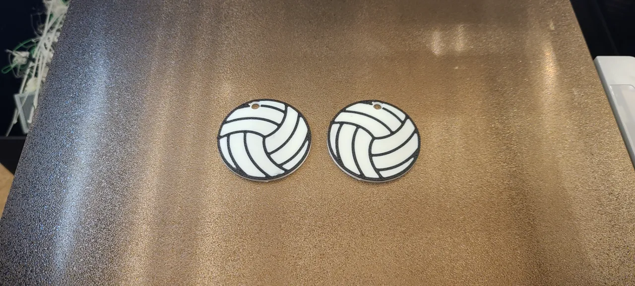 Volleyball Earrings/Keychain view 3