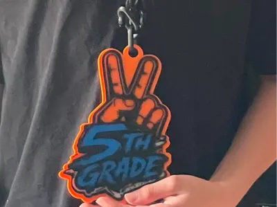 Peace Out 5th Grade Hype Chain Pendant