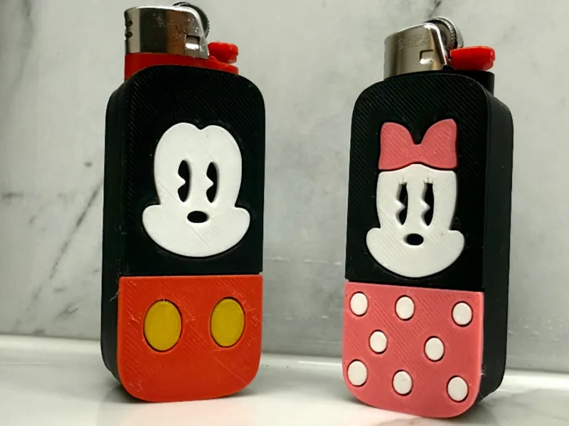 Mickey & Minnie lighter case