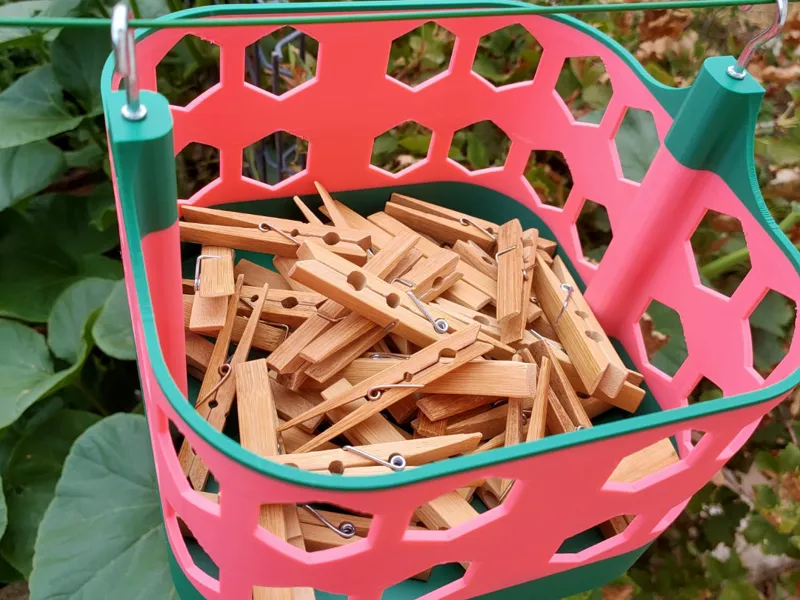 Panier à épingle à linge pour fil
