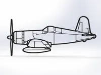 Silhouette murale avion Vought F4U Corsair — photo 1