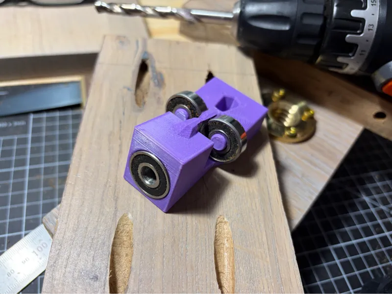 3Bearing Pocket Hole Jig (No metal pipe inserts)