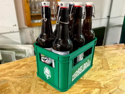 Original Augsburger Zirbelbräu 6-Pack Beer Crate