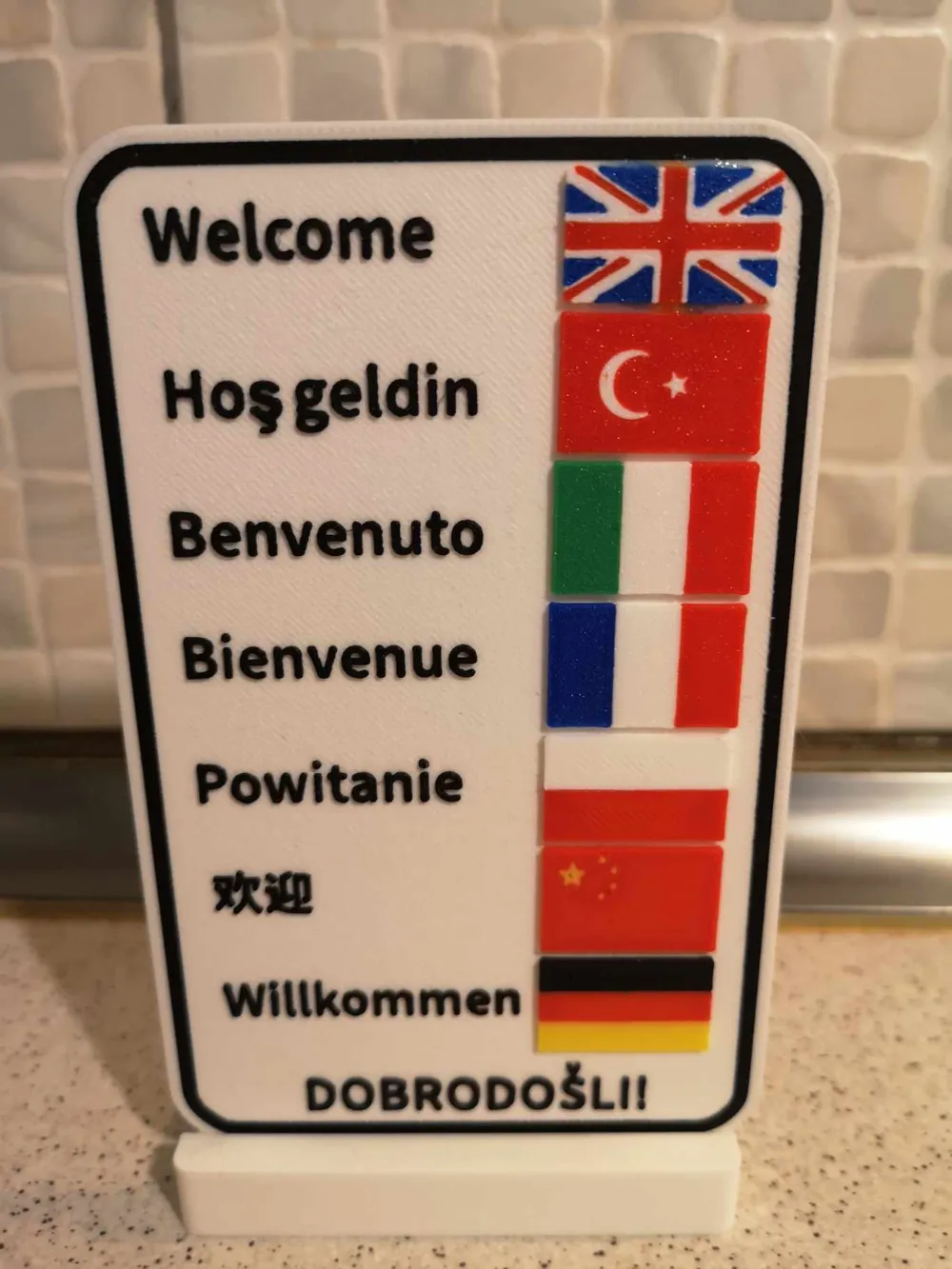 Multilingual Welcome Sign w/ Flags (glue required) by Unknown_Soldier ...
