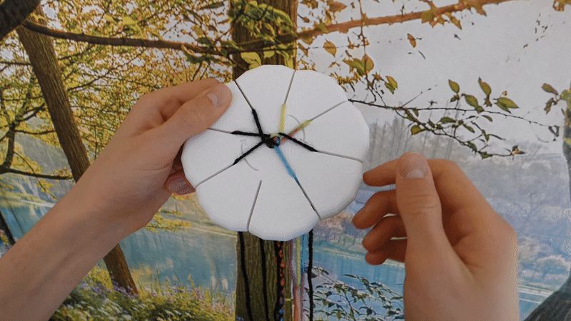 Knüpfstern (Knotting Star) – Braiding Flower Tool