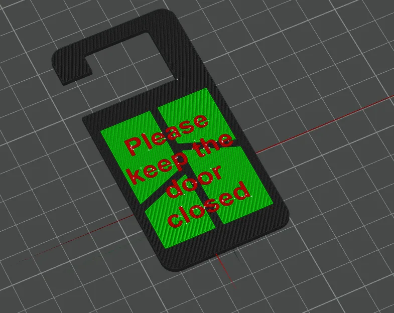 X1C door sign OPEN / CLOSE