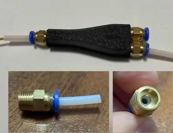 三通进料拓展口 PC4-01 M10   2-in-1 PTFE adapter  ver2.0