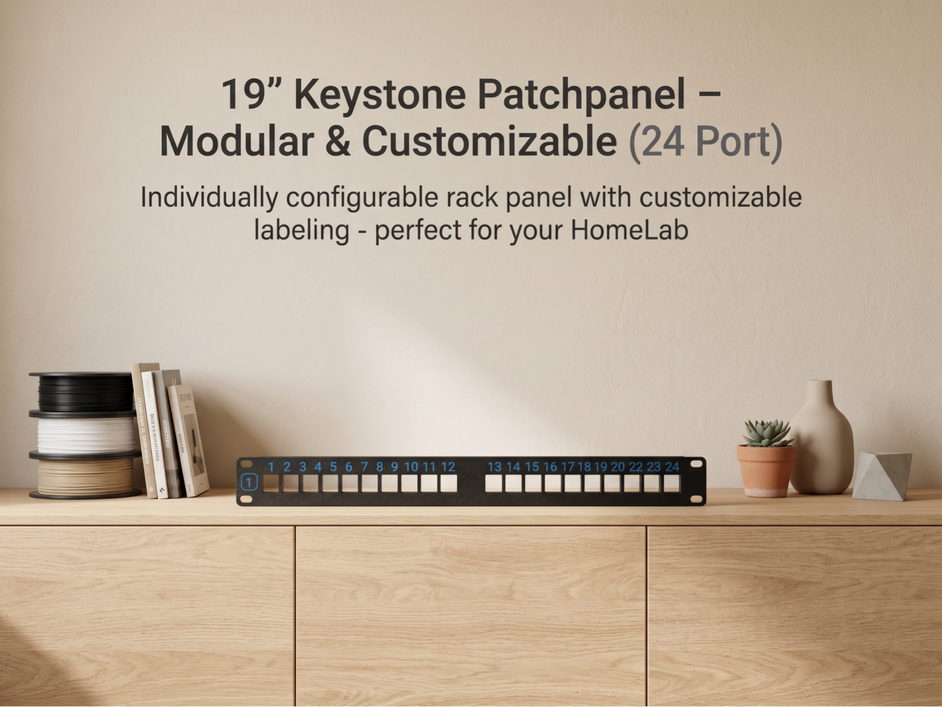 19" Keystone Patchpanel (24 Port)