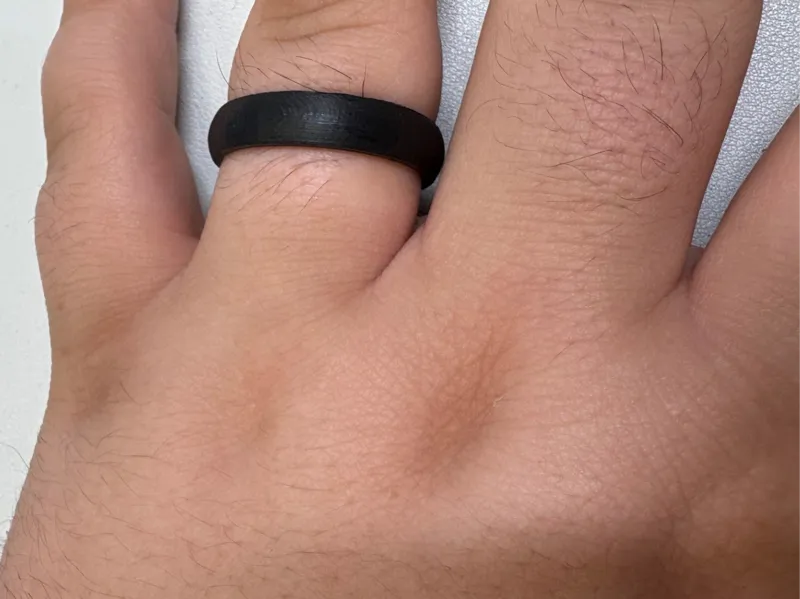 Simple print  7mm thick wedding ring 