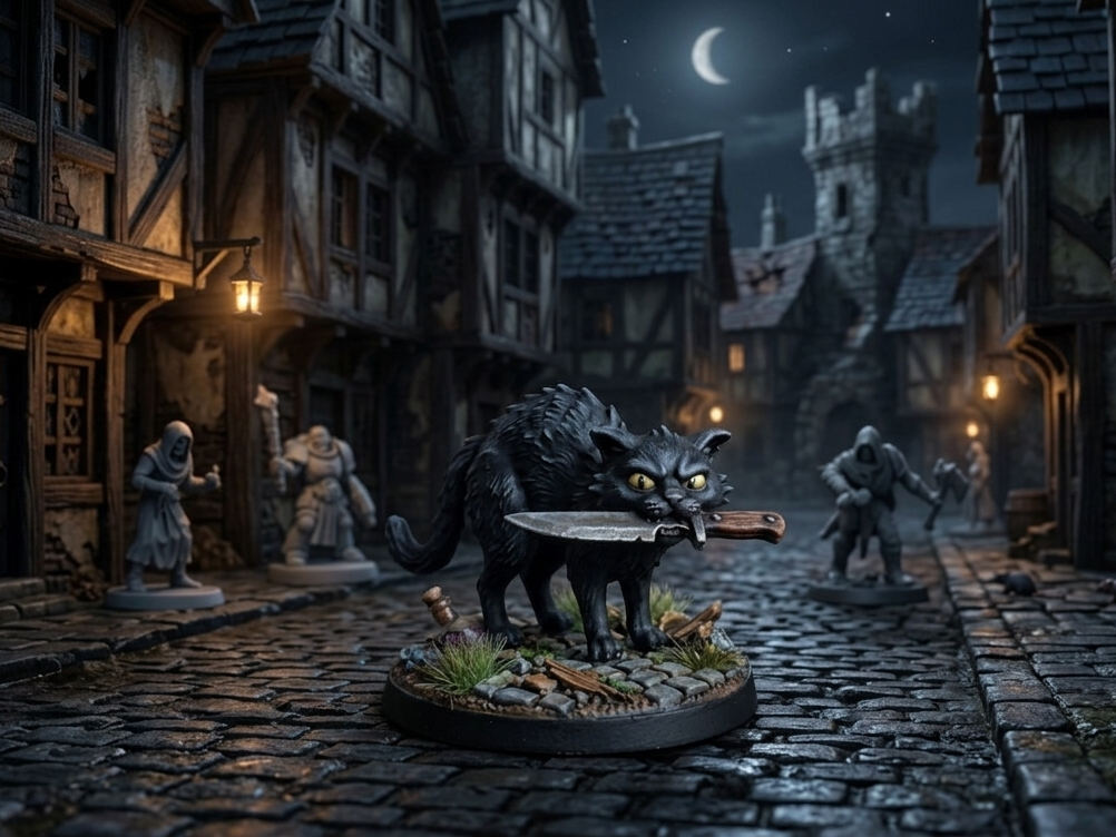 D&D miniature - Rogue Cat - fast print 1 hour