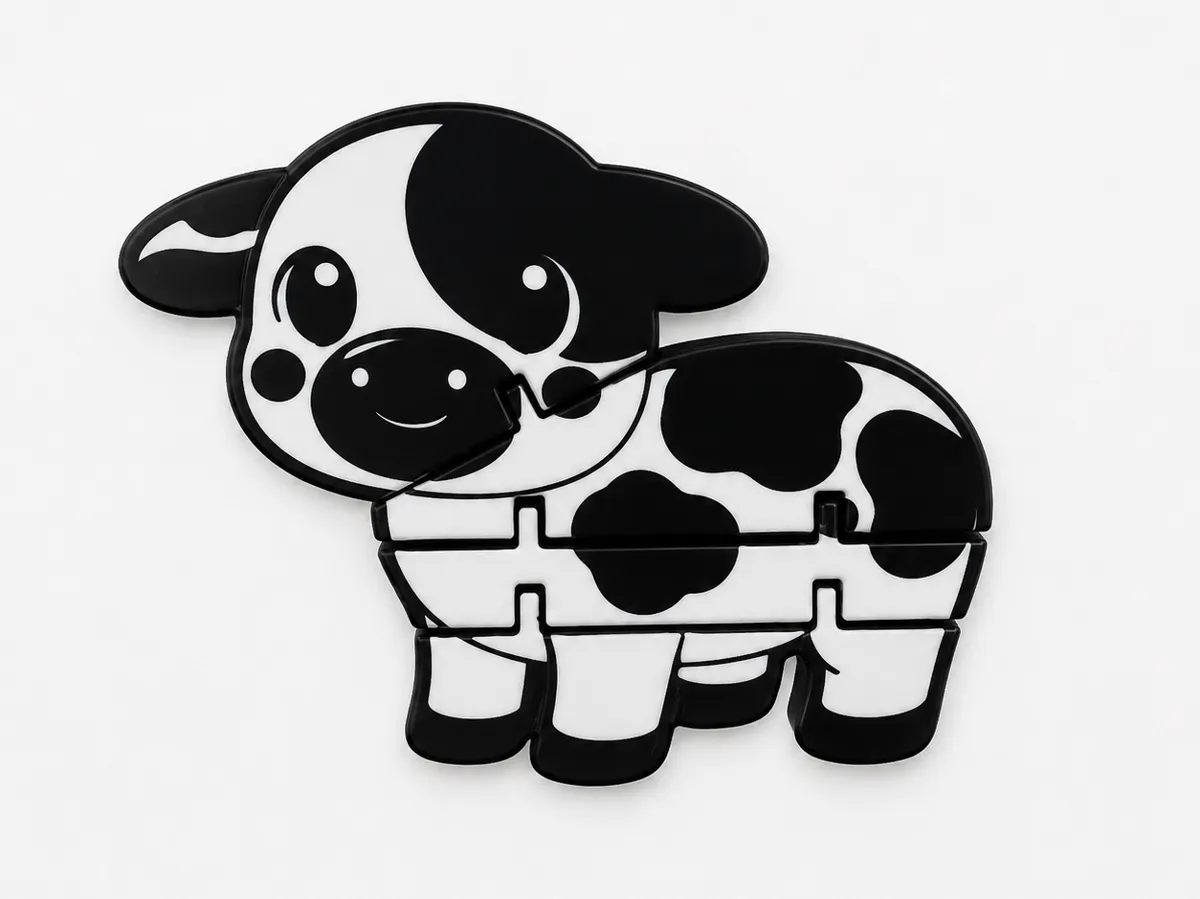 Cute Flexi Cow|Print-in-Place - Free 3D Print Model - MakerWorld