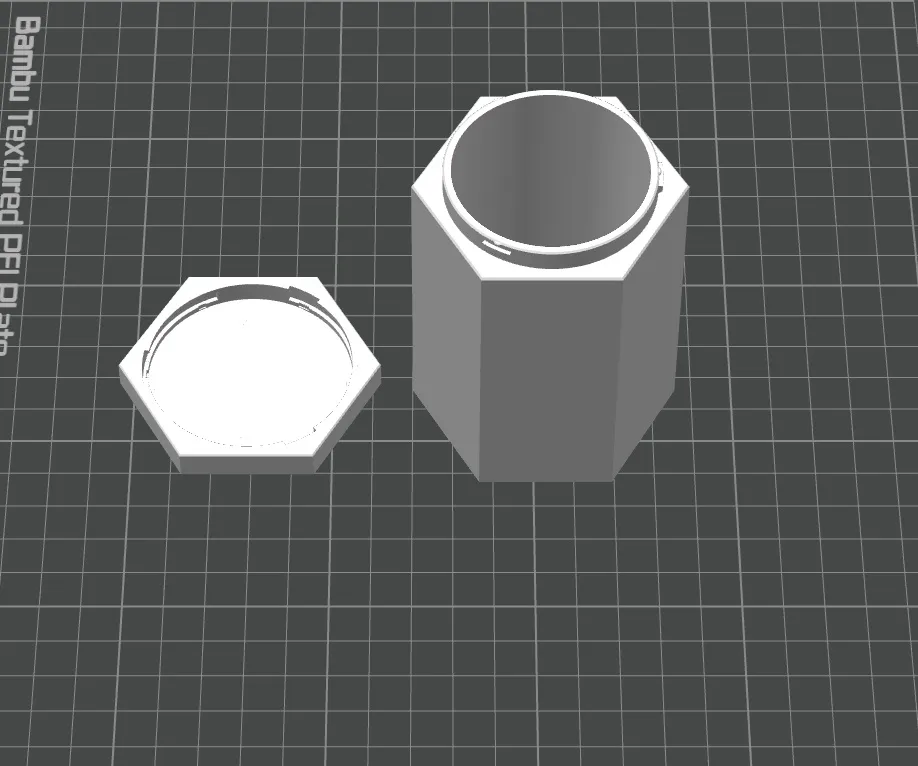 1 oz Coin Tube Hex – Twist Lock, No Supports - Free 3D Print Model ...