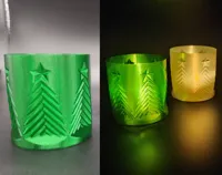 Sapin de Noël avec étoile porte-bougie - mode vase — photo 1