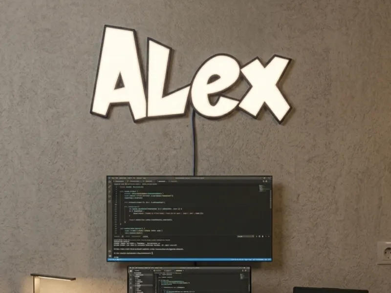 Insegna Led Nome 3D -Custom Lightbox - Alex