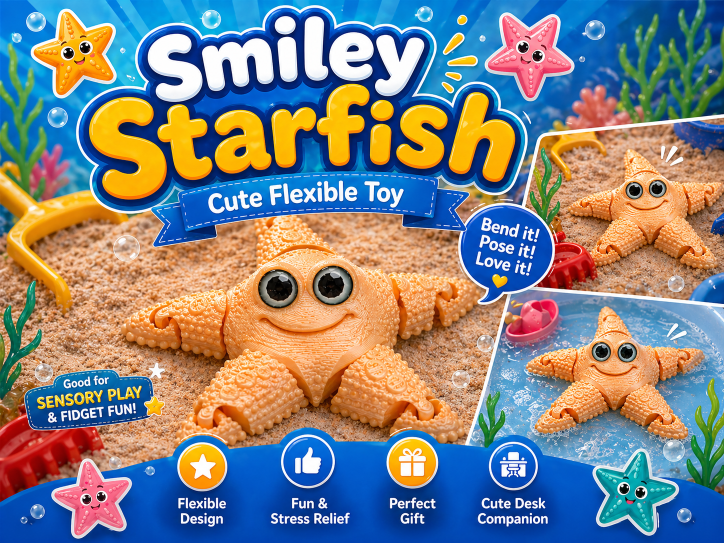 Smiley Starfish – Cute Flexible 
