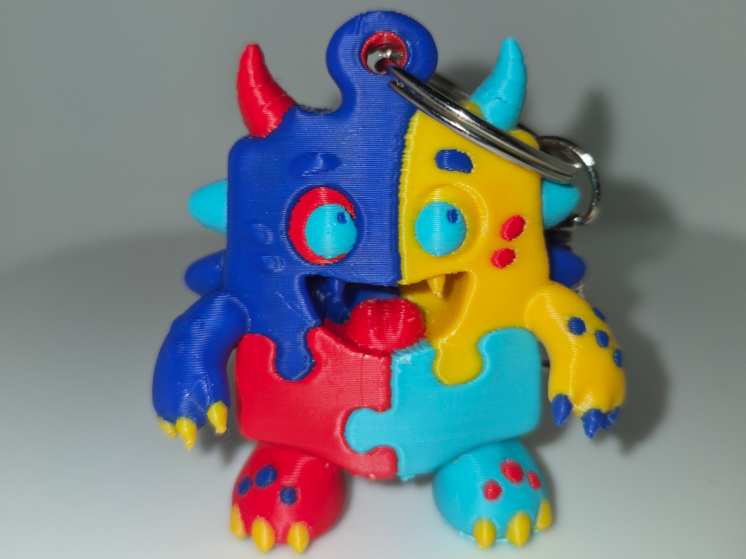 Autism Puzzle Monster Charm - 1