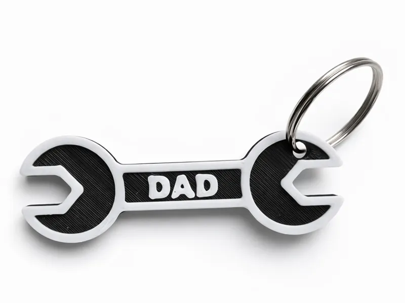 Dad Wrench Spanner Keyring Keychain Gift