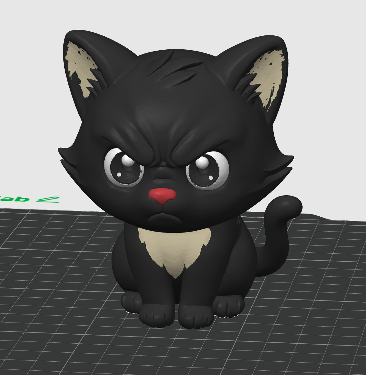 Miniatura 2 do modelo 3D chat grincheux