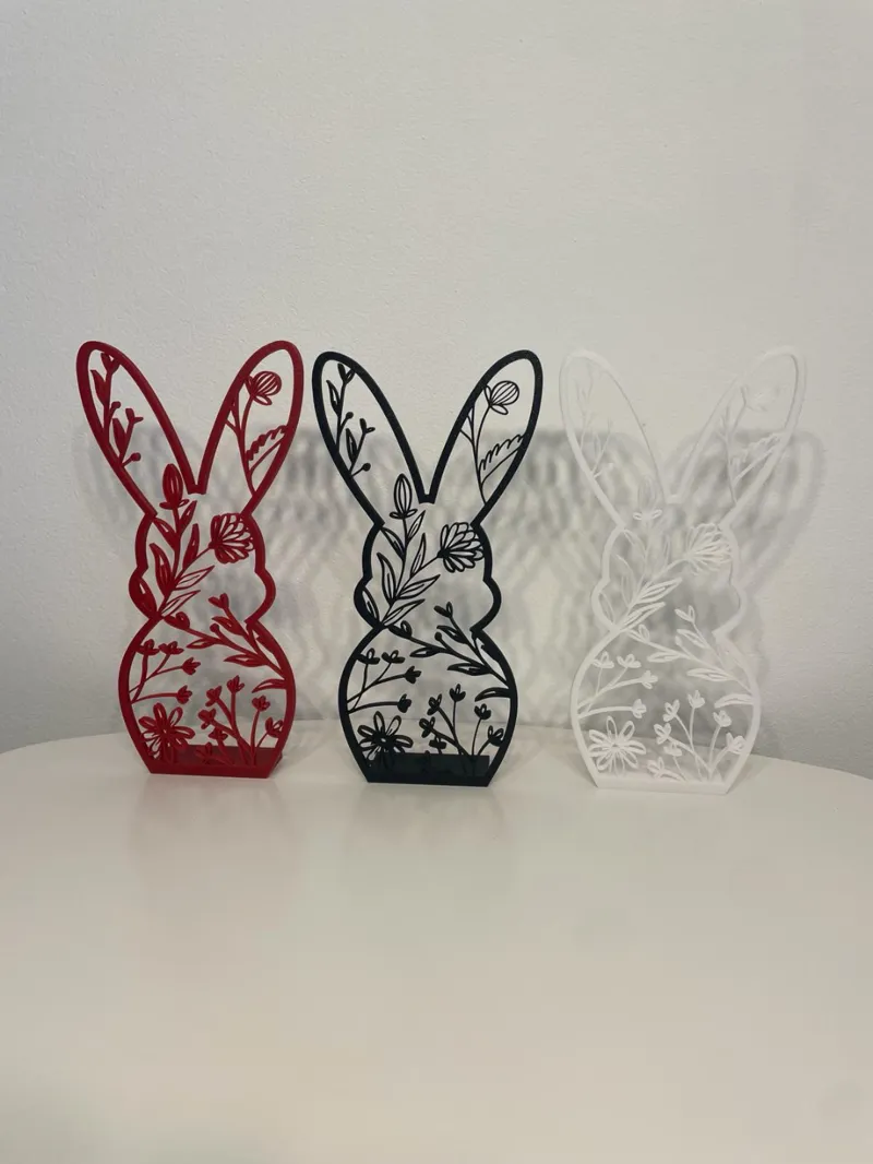 bunny with flower decoration