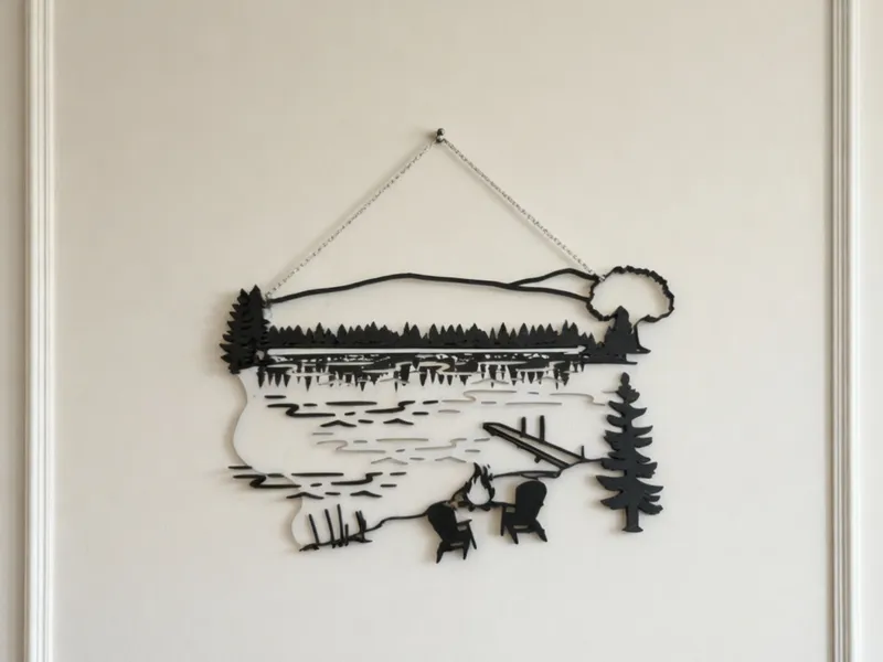 Lake and Mountains Scene