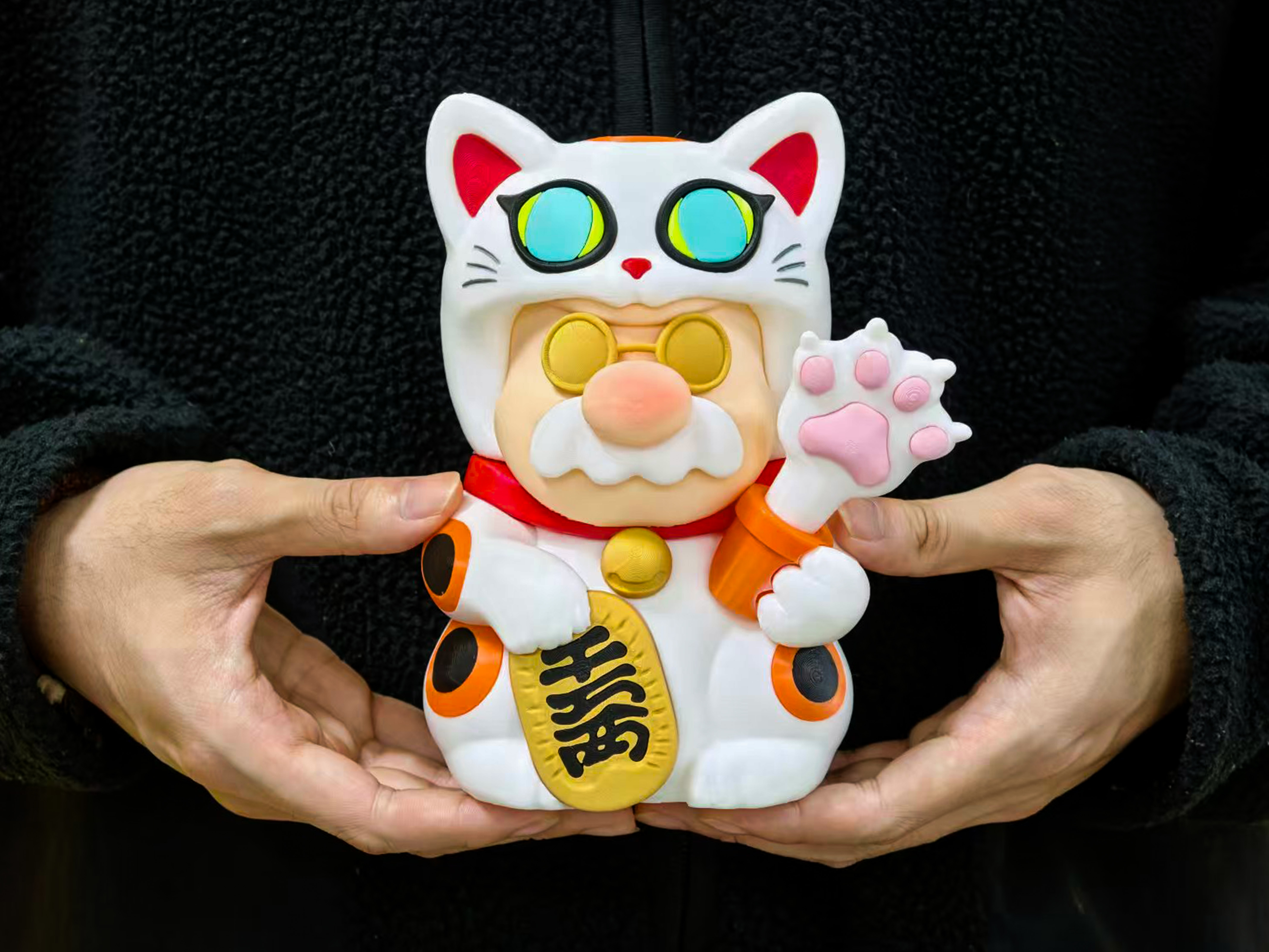 Mario Lucky Cat [Split Parts] - Free 3D Print Model - MakerWorld