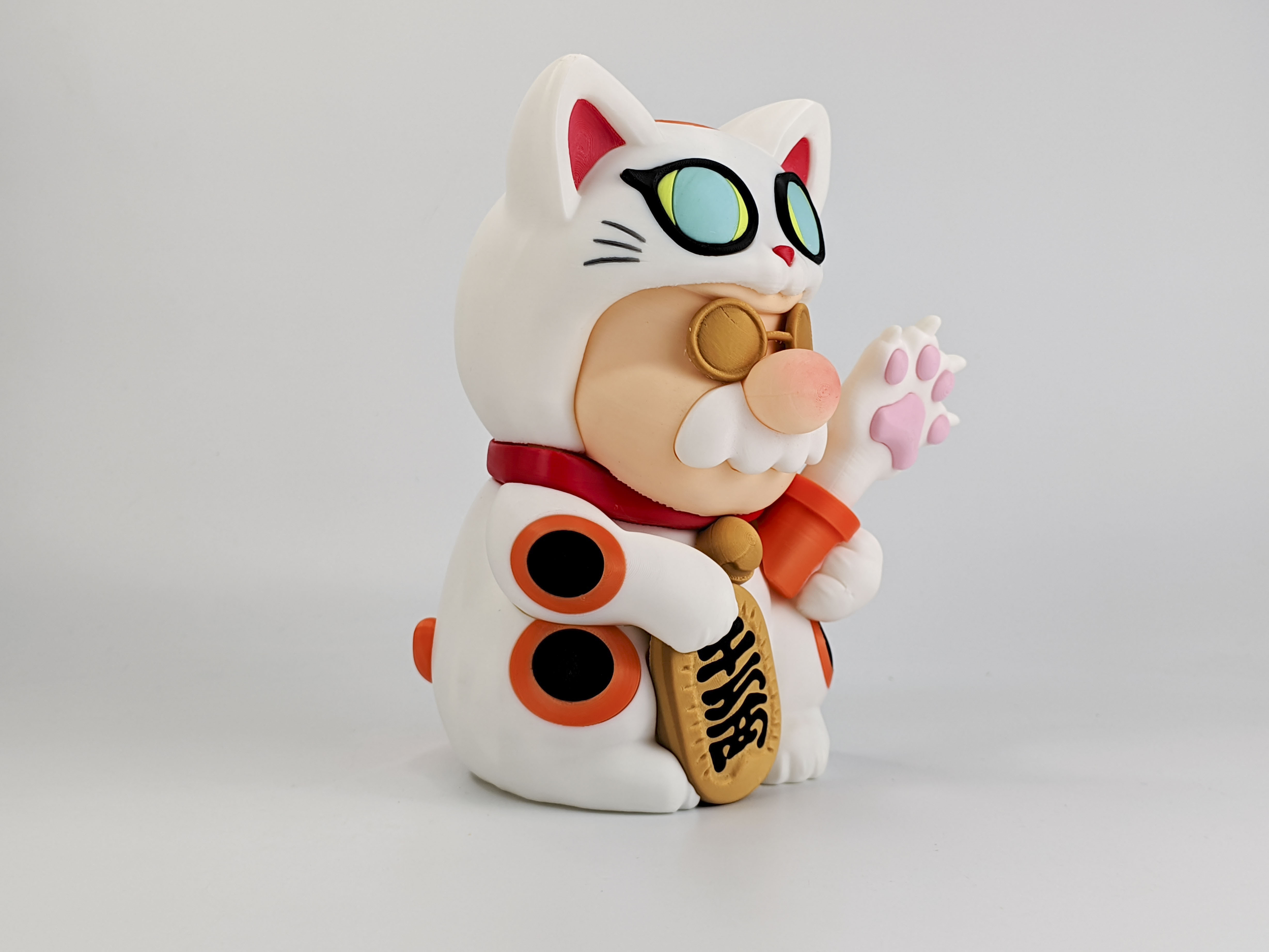 Mario Lucky Cat [Split Parts] - Free 3D Print Model - MakerWorld
