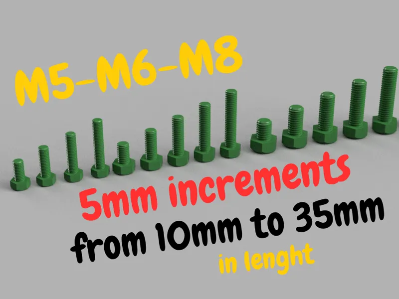 m5 m6 m8 bolts