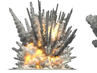 Explosion for use in a diorama