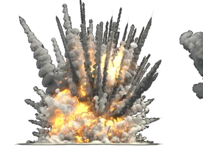 Explosion for use in a diorama