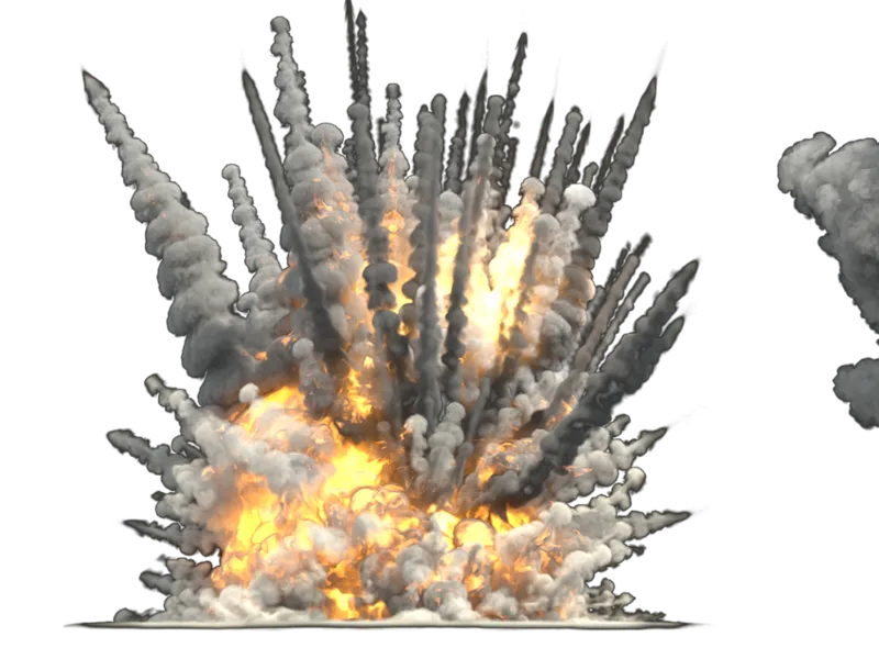 Explosion for use in a diorama