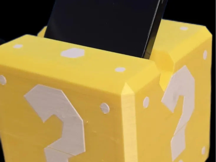Super Mario Block Phone Stand / Stash Box