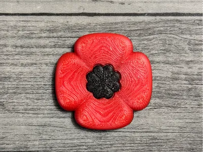 Rememberance Day Magnetic Poppy / Fidget Slider
