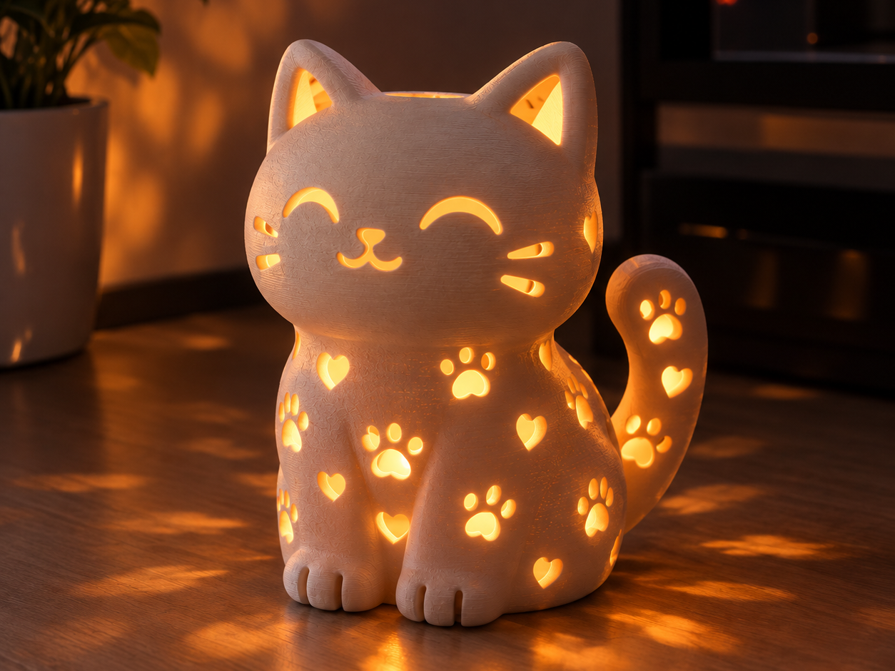 Cute Cat Glowing Lamp Decoration - 1
