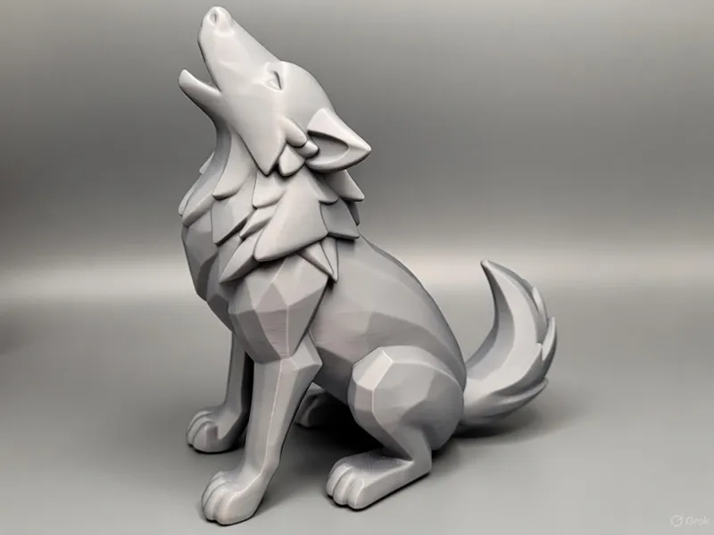 Howling Wolf – Low Poly