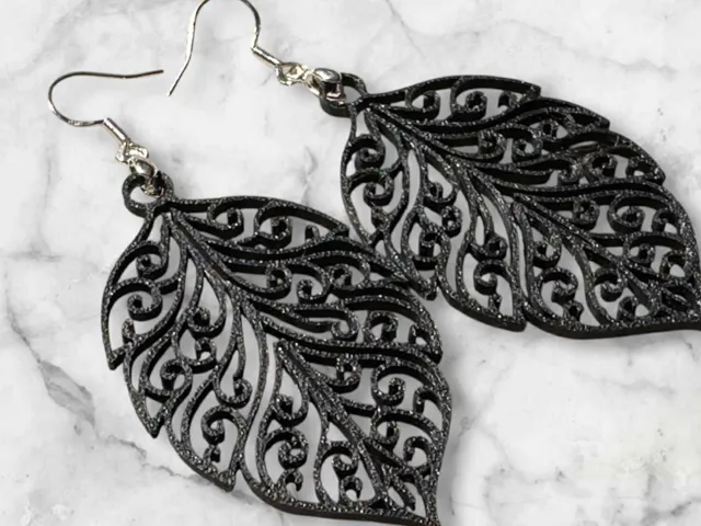 Leaf Earrings Filagree Boho
