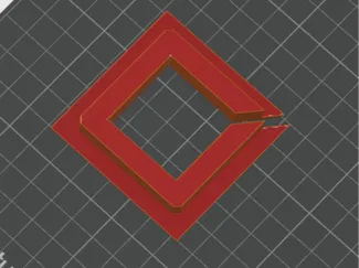 Square Cord Hole Cover with cut corner