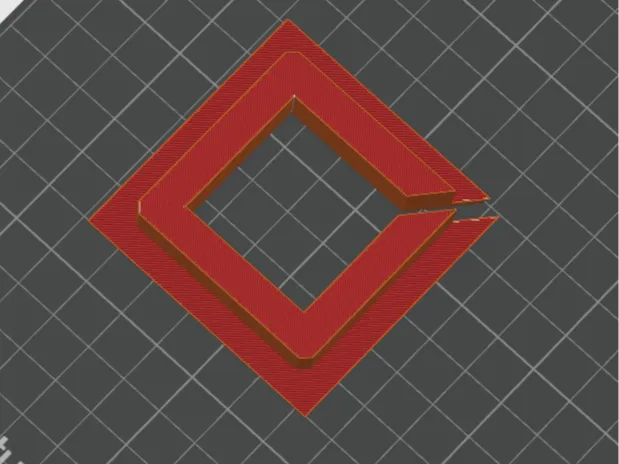 Square Cord Hole Cover with cut corner
