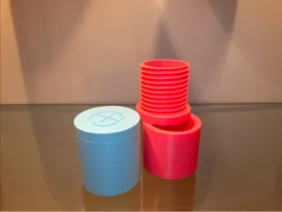 Simple Geocaching Embossed Container - 70mm