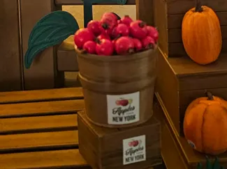 Apple Basket - Autumn Fall Halloween Decoration