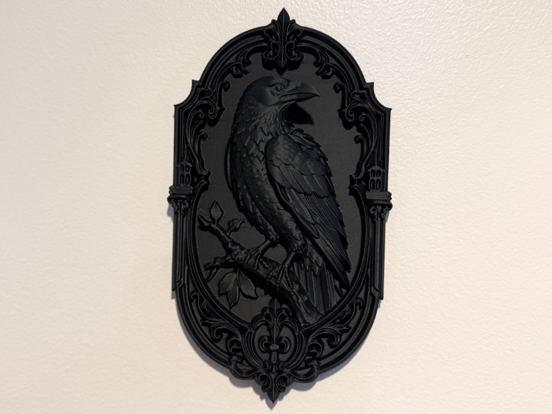Gothic Raven Wall Plaque