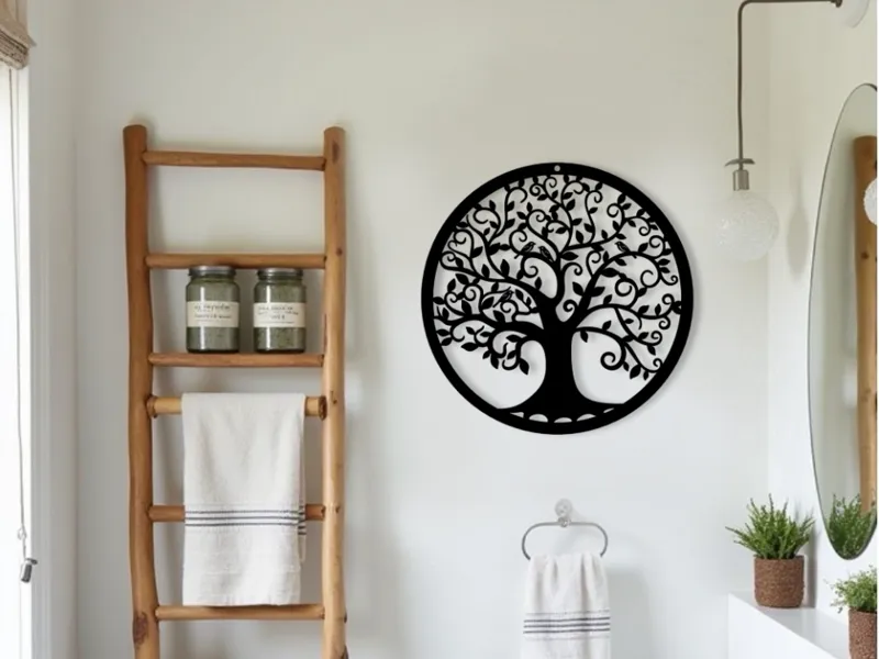 Round decoration - tree and birds