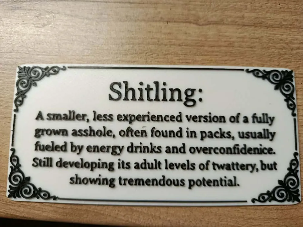 Soporte: Shitling definition. Referencia del modelo original.
