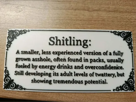 Soporte: Shitling definition — referencia de MakerWorld
