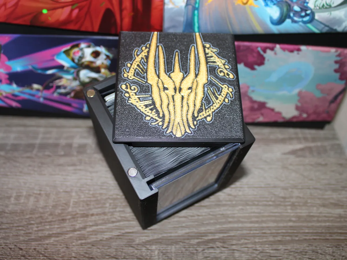 Mtg Edh Commander Showcase Deck Box Sauron Free 3d Print Model