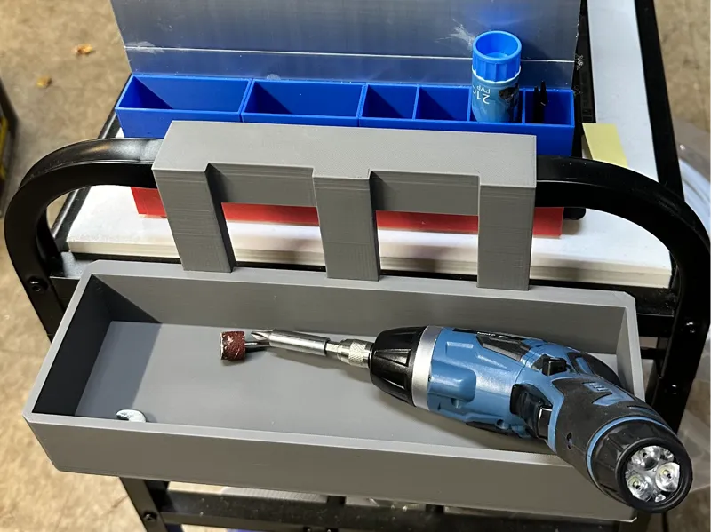 Utility tray for 3 shelf filament holder