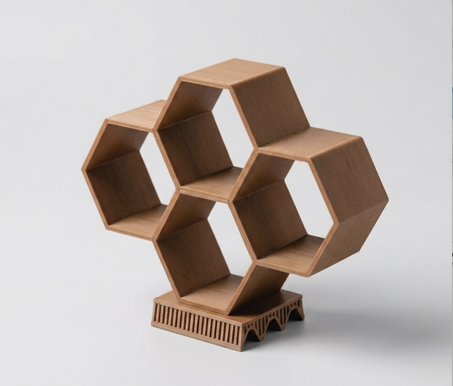 et.moku works 38WOODBASE「凛」 Moku - Modular Desk System - HoneycombDisplayStand - Free 3D Print