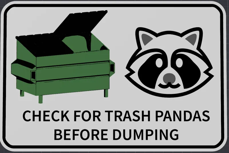 Trash Panda Dumpster Sign