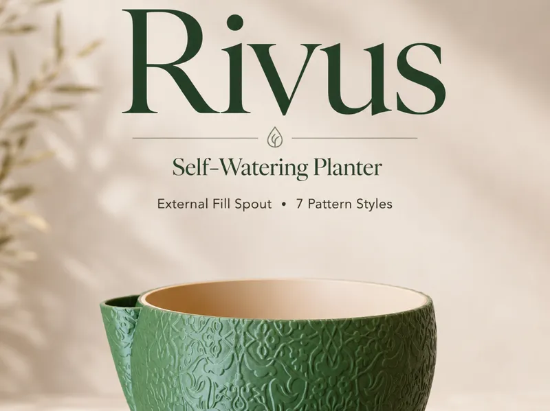 Rivus - 4 and 6 inch Self-Watering Planter 